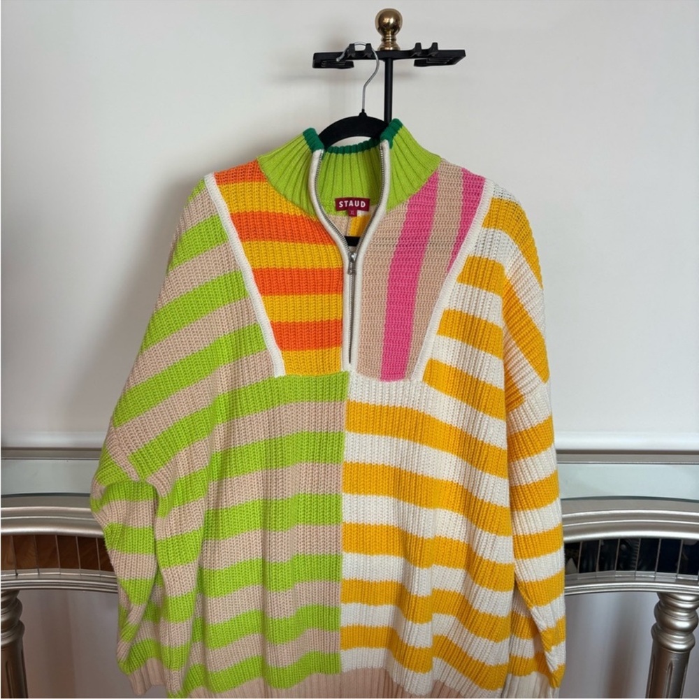 STAUD Multicolor Striped Turtleneck Sweater - Picture 11 of 13
